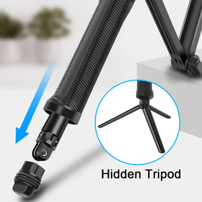 3-Fold Waterproof Selfie Stick & Mini Tripod – 3-Way Monopod Stand for GoPro 7–12, Insta360, Osmo Action Cameras