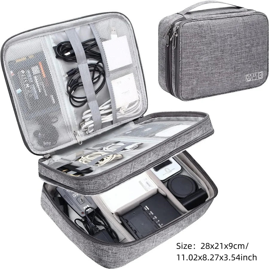 Portable Digital Storage Bag – Waterproof USB Cable Organizer Pouch for Electronics & Accessories