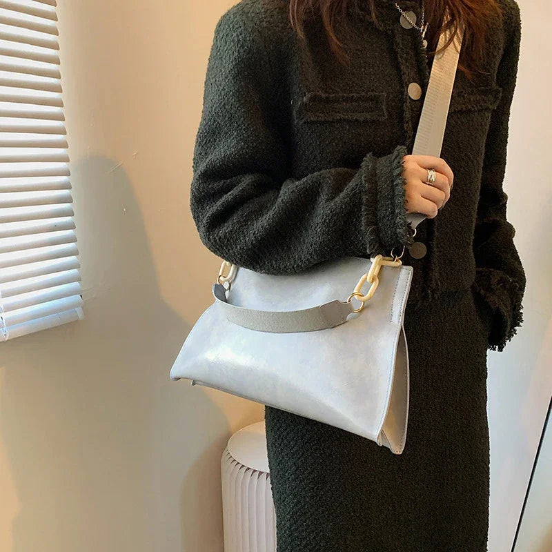 2024 New Women’s Handbag — Soft Synthetic Leather Shoulder Bag, Crossbody Large Capacity Fashion Underarm Bag