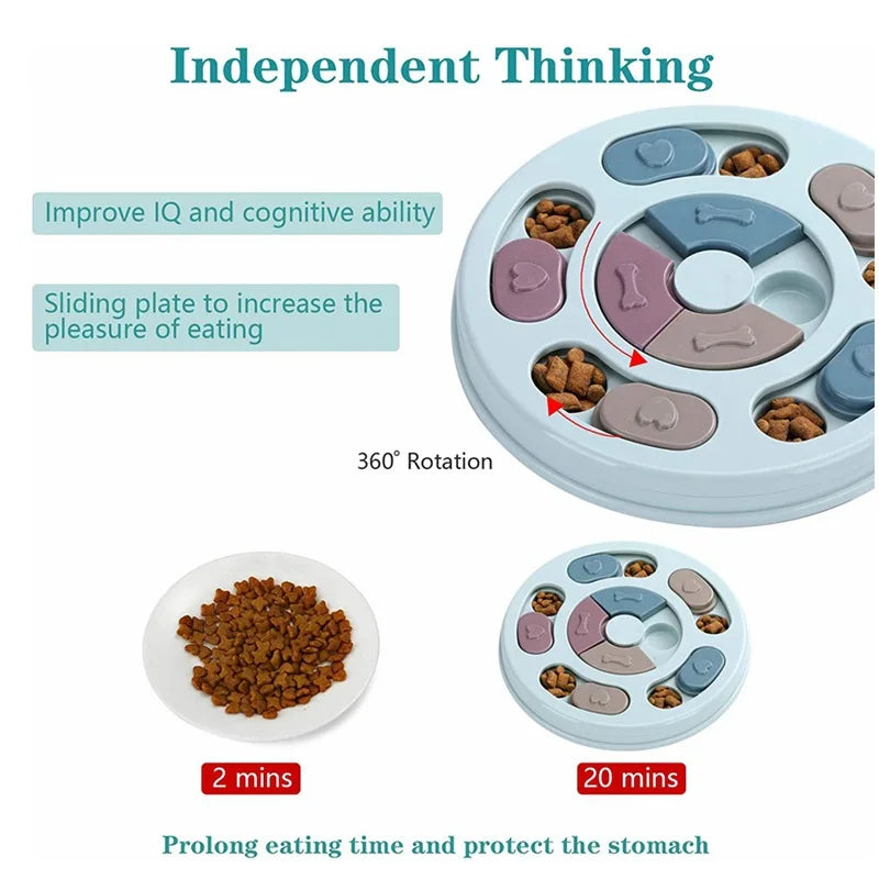 Dog Slow Feeder Bowl – Educational Toy for Interactive Feeding and Training