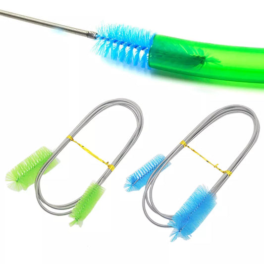Stainless Steel Aquarium Cleaning Brush for Lily Pipe, Air Tube, Hose, and Water Pump Accessories