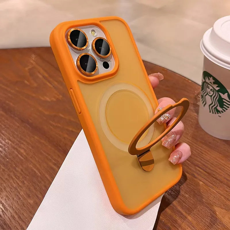 Luxury Magnetic Armor Case — Shockproof Wireless Charging Cover for iPhone 11–17 Pro/Max/Air