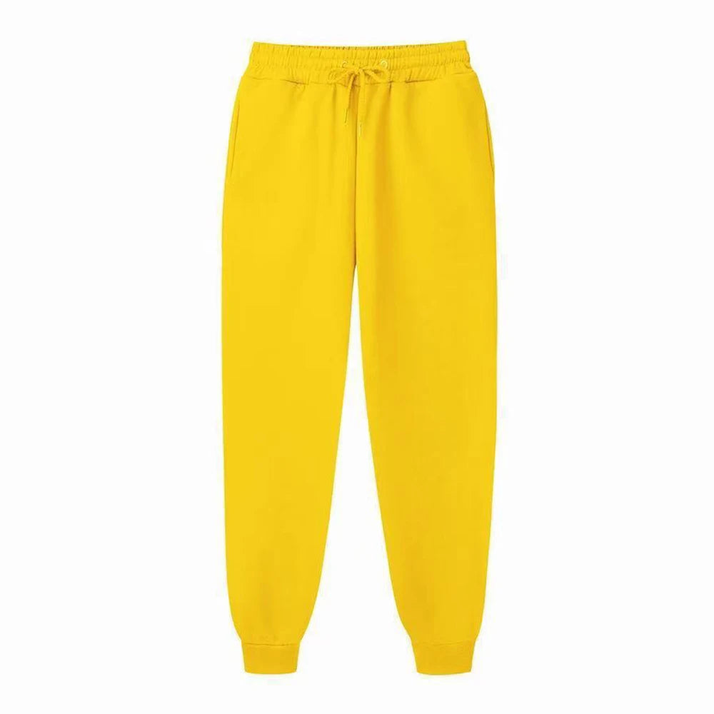 Men's Sweatpants - Spring Autumn Fleece Sport Pants with Drawstring & Pockets, Oversized Casual Trousers