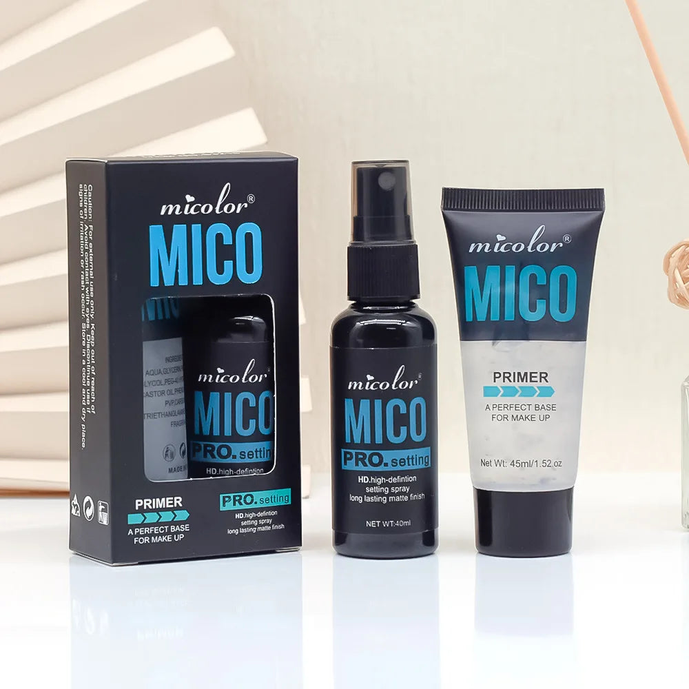 Makeup Primer & Setting Spray Set - Pore-Blurring Base and Long-Lasting Makeup Finish