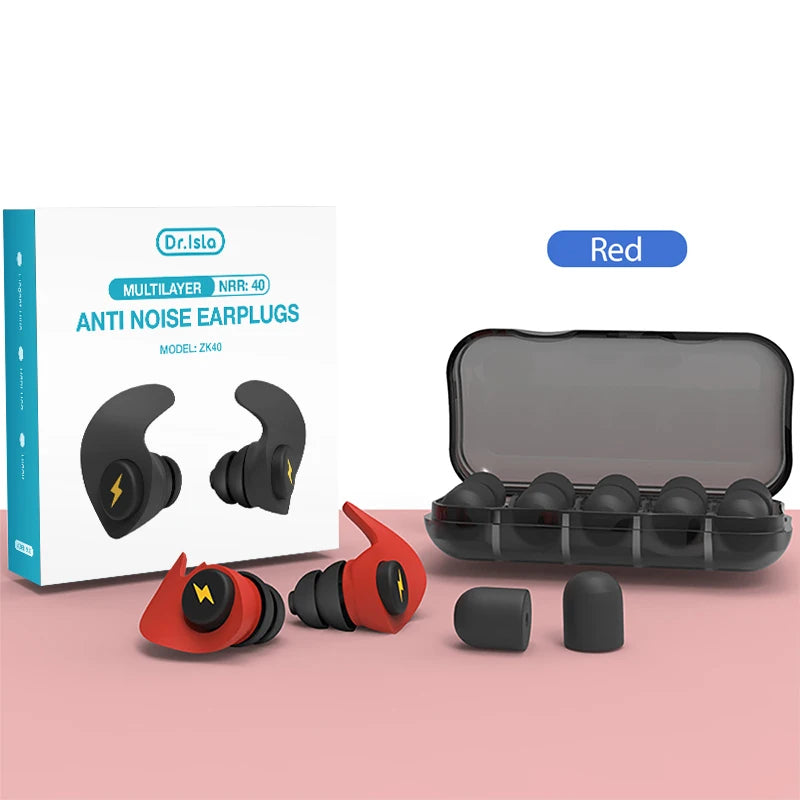 6PCS Three-Layer Silicone Earplugs — Anti-Noise Soft Comfort Ear Protectors for Sleeping