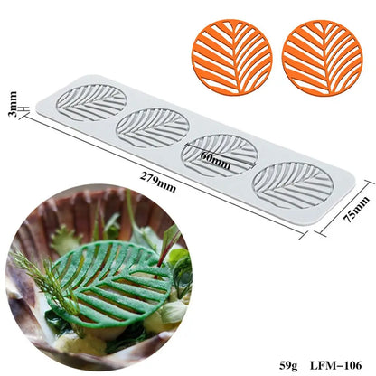 Flower & Leaf Pattern Silicone Mold — Fondant Cake Lace Mat for DIY Baking, Craft & Cake Decoration