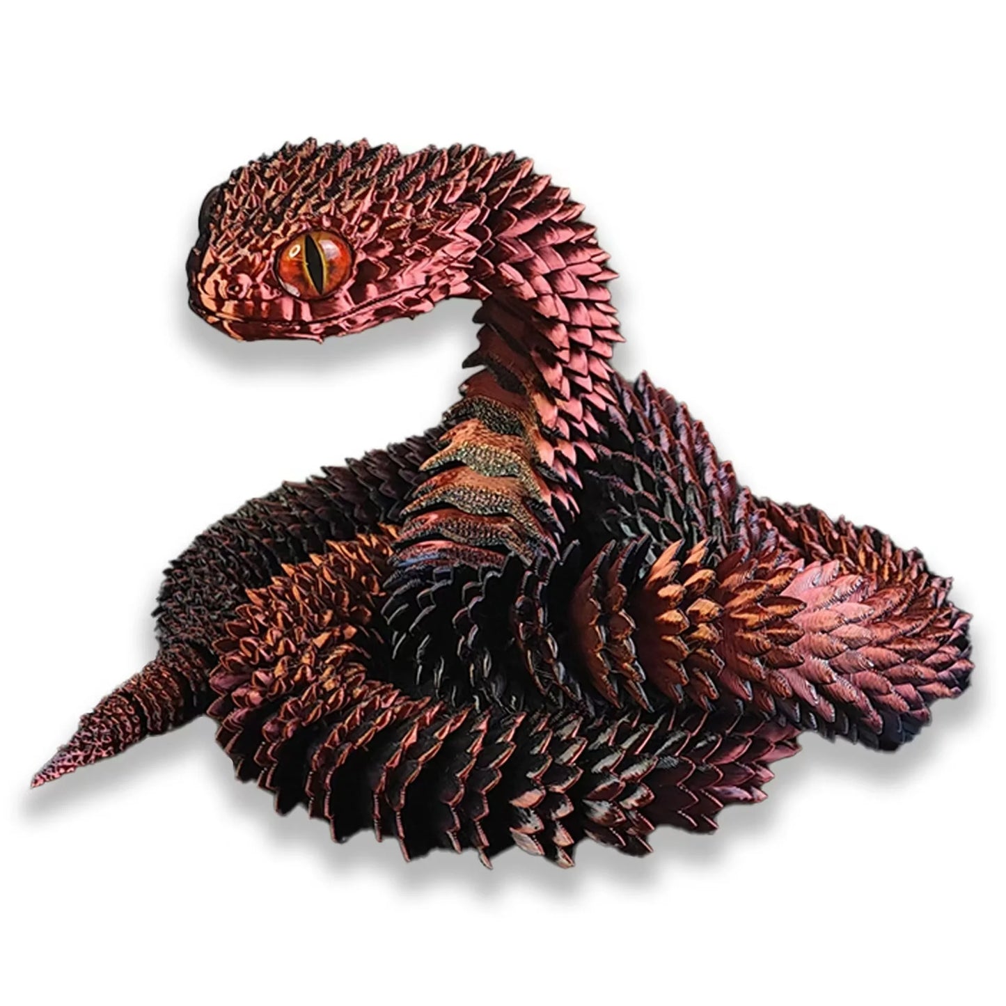 3D Printed Movable Snake Figurine – Realistic Jointed Simulation Ornament for Home & Office, 2025 New Year Craft Gift