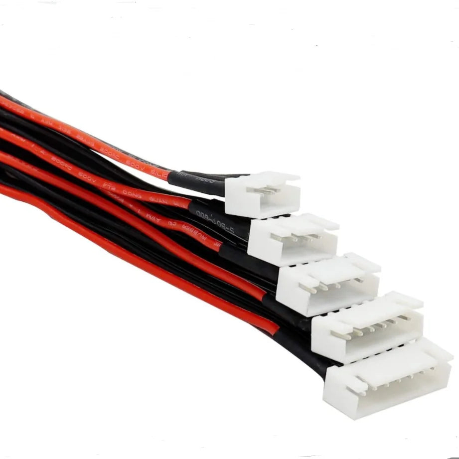 24AWG Battery Balance Charger Extension Wire – 20/30cm 2S-6S Silicone Lead with JST-XH Connector for RC Drone