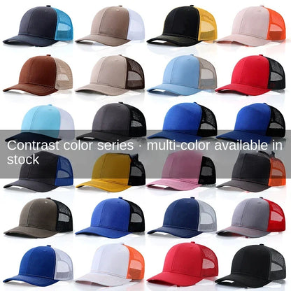 Custom Logo Snapback Hat - Embroidered Mesh Sports Cap for Men & Women, Adjustable Baseball Cap