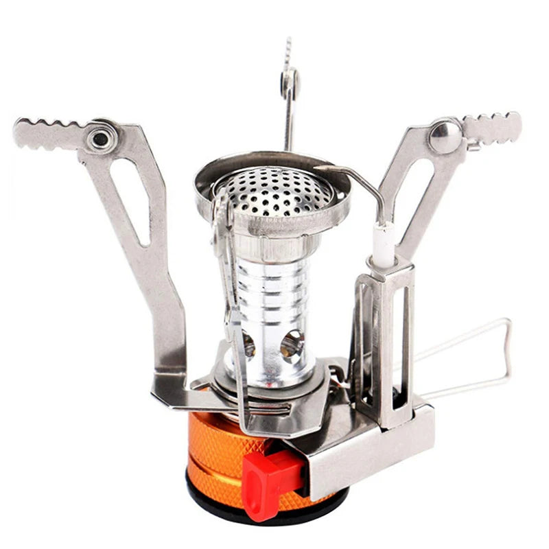 Portable Outdoor Camping Gas Cooker: Aluminum Alloy Ultra-Light Camp Stove for Picnic Cooking - Essential Camping Accessories for Survival Furnace