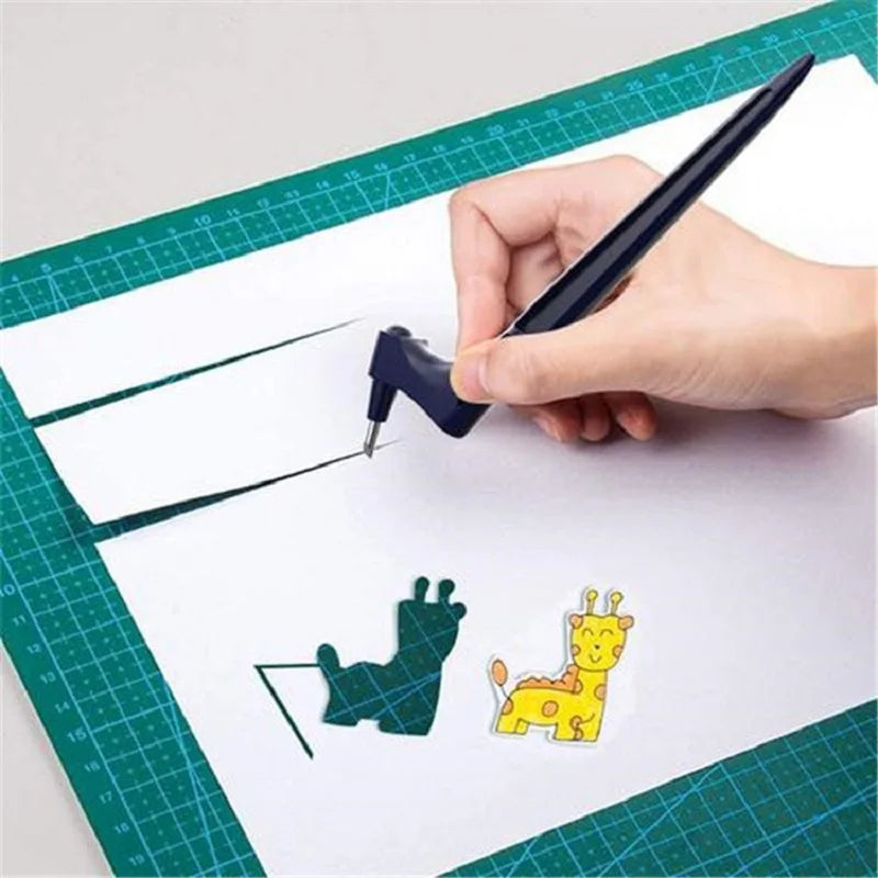 360° Rotating Scrapbooking Paper Cutter – Craft Cutting Tool & Precision Paper Knife Pen