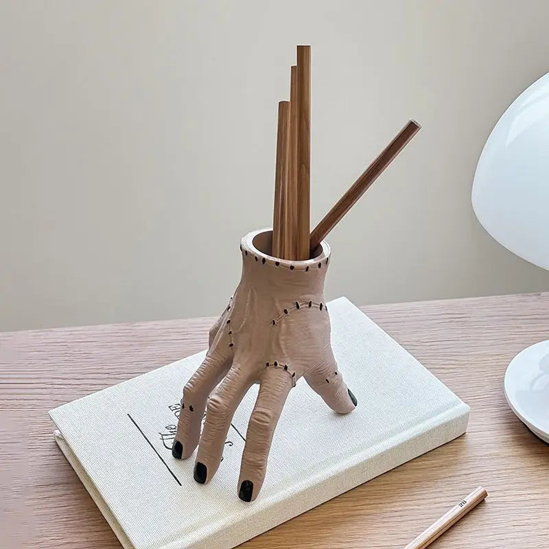 Broken Hand Halloween Ornament - Creepy Palm Garden Decor and Pen Holder Storage