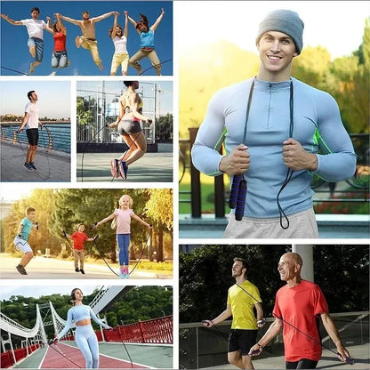 Adjustable Tangle-Free Speed Jump Rope - Ball Bearing Skipping Rope with Foam Handles for Home Workouts, Fitness & Cardio