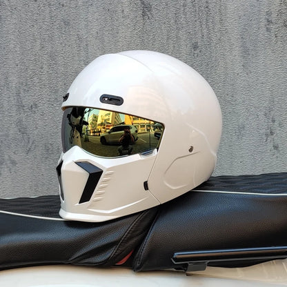 Retro Scorpion Half Motorcycle Helmet – Vintage Locomotive Style Multi-Purpose Moto Helmet (M-XXXL)