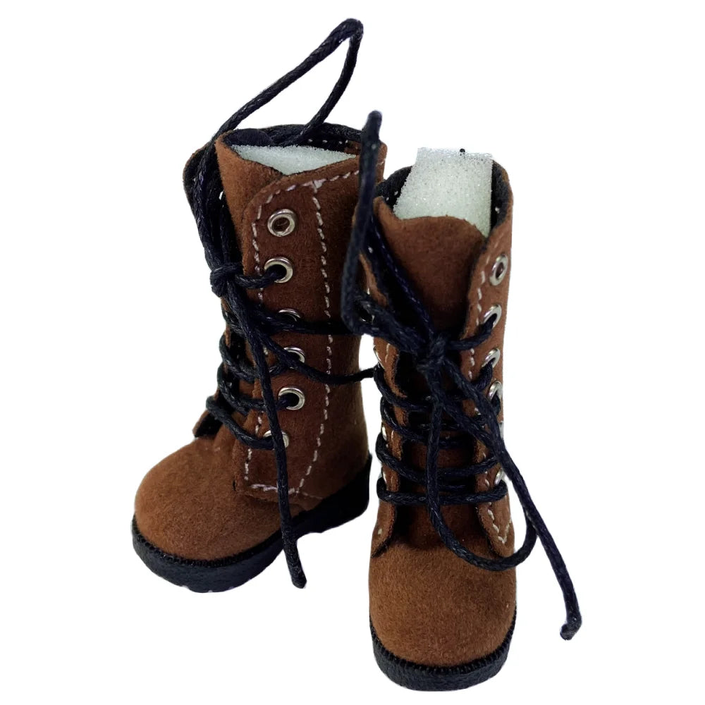 Tilda 3.2cm Doll Boots — 1/6 Mini Leather Shoes for Blythe, Azone & BJD Dolls