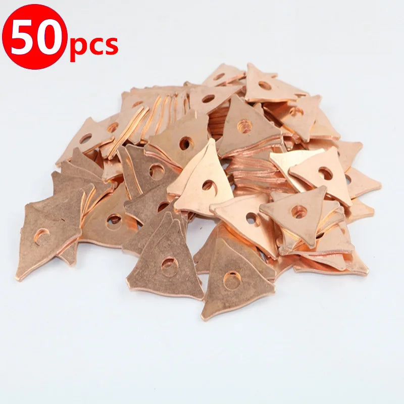 50Pcs Star & Triangle Dent Pulling Washers – Spot Welder Consumables for Automotive Panel Repair & Sheet Metal Welding Machine Accessories