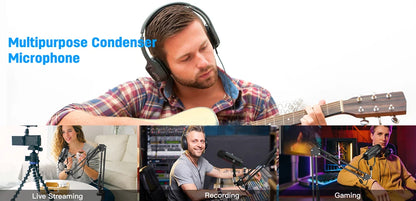 Haomuren USB Podcast Microphone Kit – Cardioid Condenser Mic with Boom Arm for Streaming, Recording, YouTube & PC Studio Use