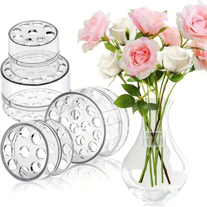Transparent Flower Stem Support Stand – 2025 Vase Insert for Bouquet Arrangement & DIY Floral Design