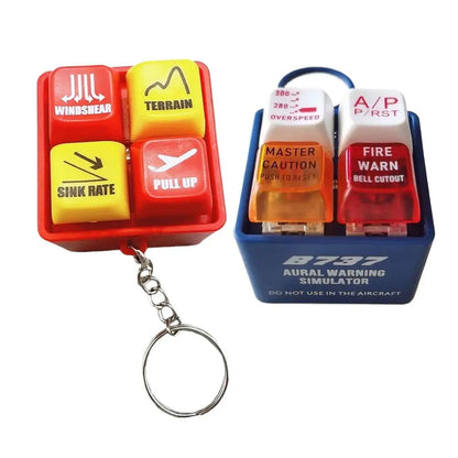 Boeing & Airbus Pilot Keychain – 737 EGPWS Warning Sound Simulator, Commercial Aircraft Car & Crew Gift
