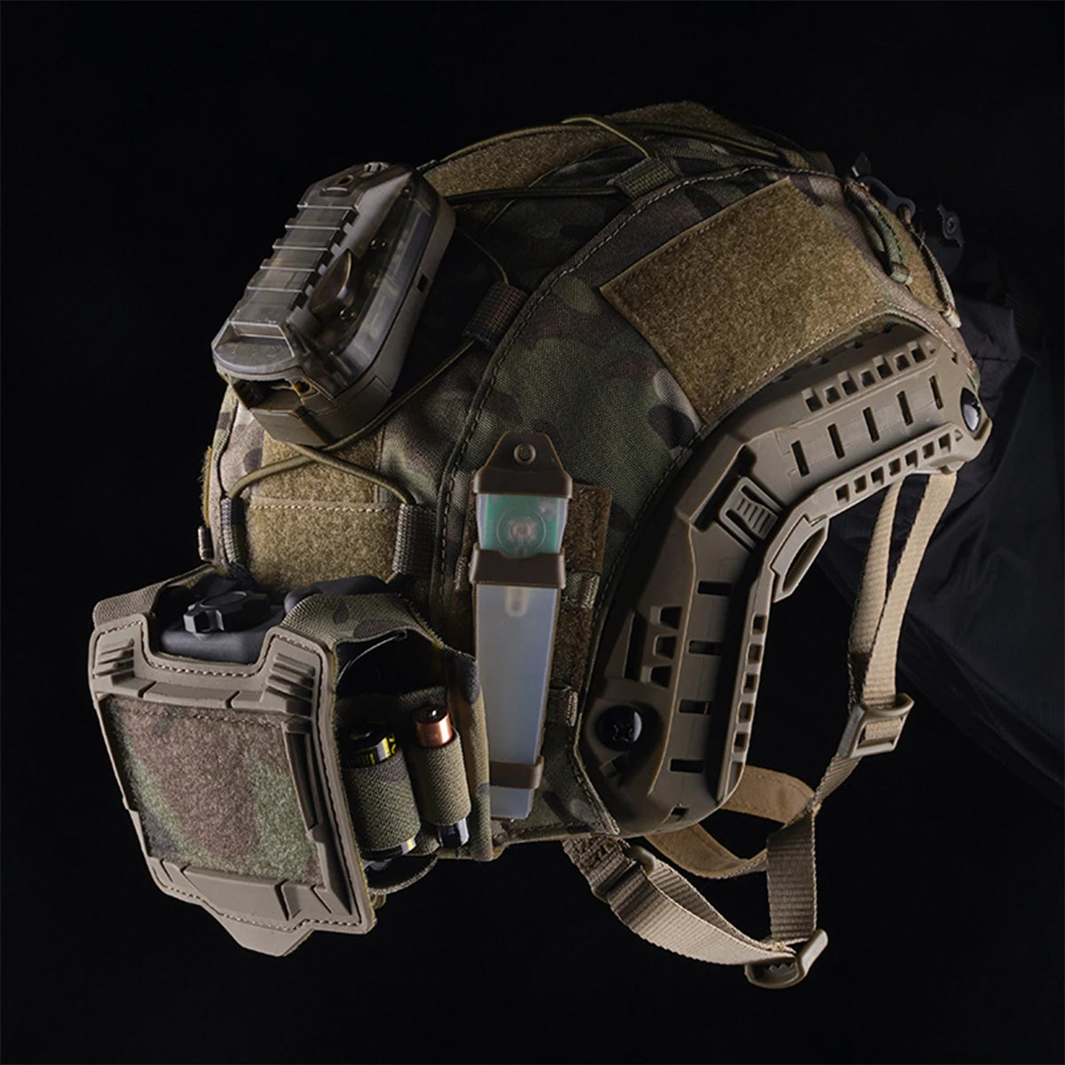 Agilit Style Tactical Helmet Rear Pouch - Battery Storage and Counterweight Bag for NVG Night Vision Gear and OPS-CORE Helmet Covers