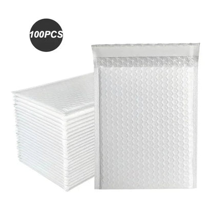 100 Pcs Black Bubble Mailers - Self-Seal Padded Envelopes for Shipping, Poly Green Lining, Secure Packaging Solution