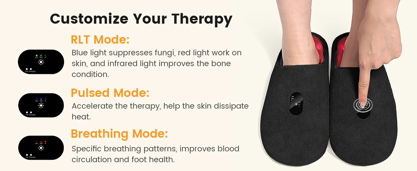 Rechargeable Red Light Therapy Device for Feet – 460nm, 660nm & 850nm Pulse Treatment for Inflammation & Itchiness at Home