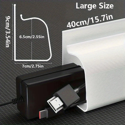 Under Desk Cable Management Tray – No-Drill Channel Raceway Cord Hider for Organized Workspace