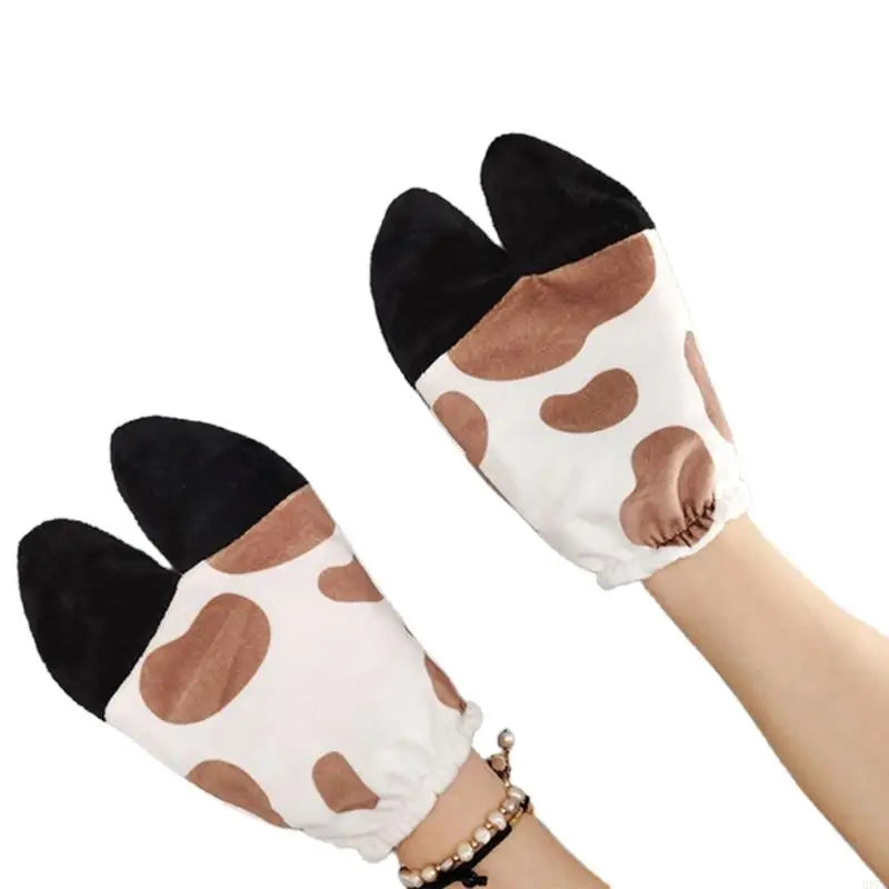 Cow Costume Set - Cow Ears Headband, Gloves and Tail for Halloween Cosplay
