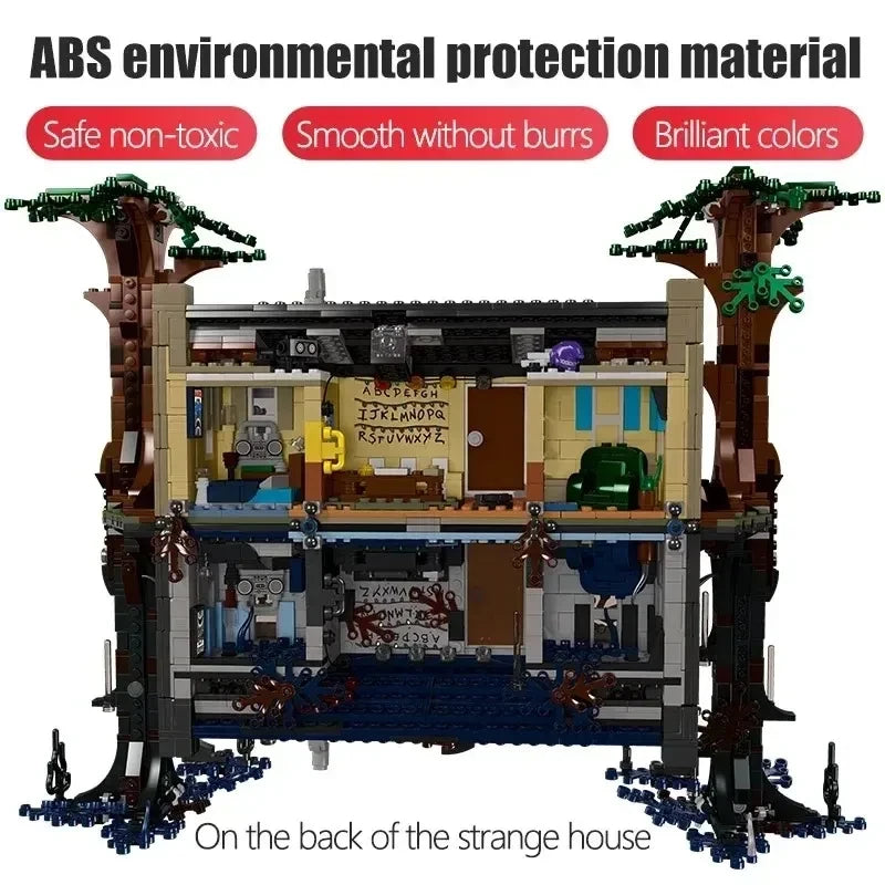 New Strange Story Upside-Down World Horror Model – 75810 Building Block Toy for Boys, Challenging Assemble