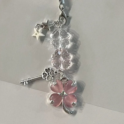 Lucky Leaf Phone Charm Pendant - Cute Key Chain Strap for Samsung Phone Case Bag Books Camera Accessories