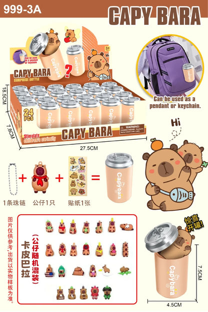 Cartoon Stitch & Capybara Keychain – Trendy Blind Box Figure, Backpack Pendant Collectible Toy & Can Opener Gift (1pc/24pcs)