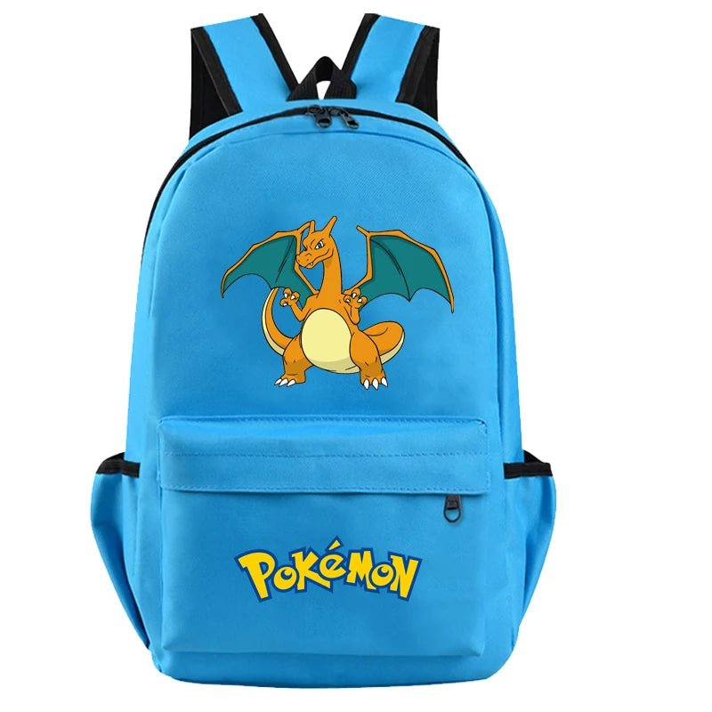 Pokemon Kids Backpack — Pikachu, Charizard, Bulbasaur, Snorlax & Eevee Schoolbag Cartoon Gift