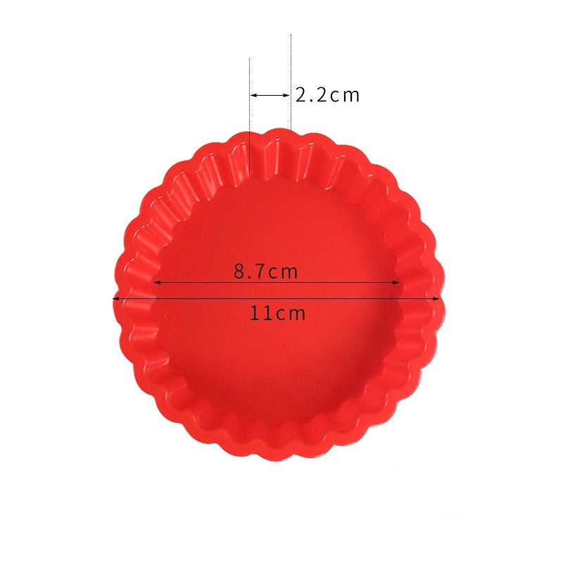 3PCS Silicone Tart Molds – Non-Stick Round Fluted Quiche & Flan Pan with Loose Bases for Cake & Pizza Baking