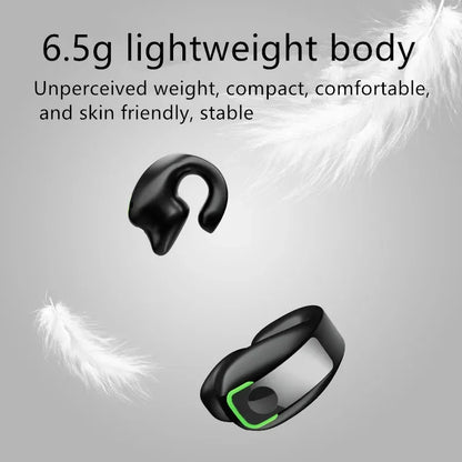 Wireless Bluetooth Earphone Clip – Bone Conduction TWS Headset with Mic, Sport Noise-Canceling High-Quality Auriculares
