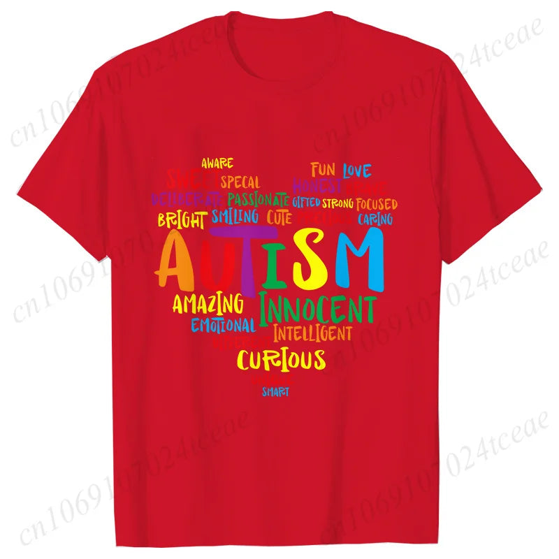 Women’s Live Love Accept Autism Awareness T-Shirt – Graphic Y2K Summer Top for Autism Awareness Month