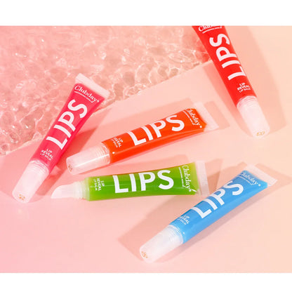 Clubday 9-Color Lip Balm Set – Moisturizing Fruit Lip Oil with Mirror, Long-Lasting Hydrating Lip Gloss