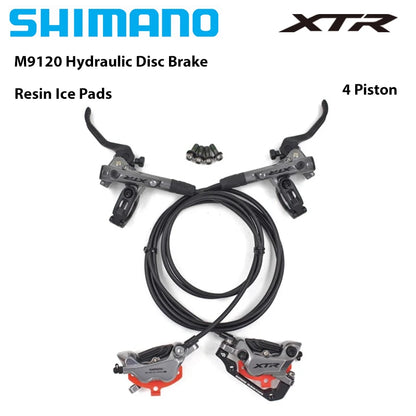 SHIMANO DEORE XT/SLX Hydraulic Disc Brake Set – M6100–M8120 2/4 Piston Original MTB Brakes for Mountain Bikes