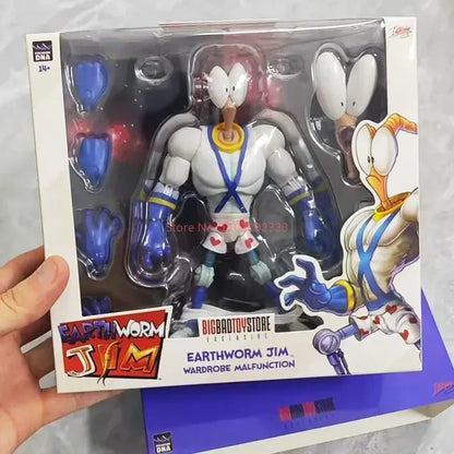 Genuine Earthworm Jim 2.0 PDNA 1/12 Scale Psy-Crow & Bob The Killer Action Figures – Collectible Worm Body Toys & Gifts