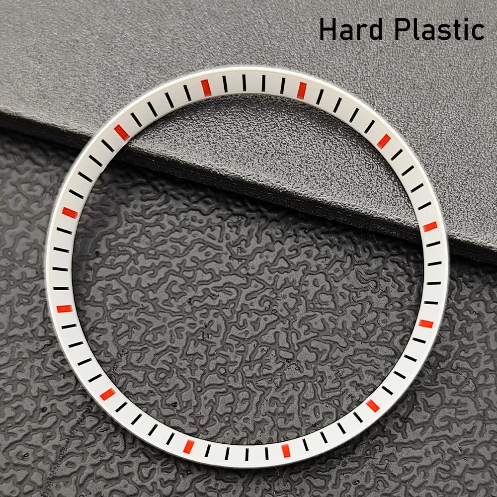 Silver Mod Copper Chapter Ring for NH35 Watch Case - Polished Inner Ring Replacement, 30.3 × 27.3mm Watch Accessory