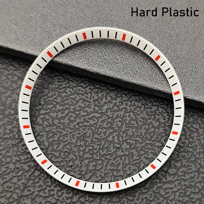 Silver Mod Copper Chapter Ring for NH35 Watch Case - Polished Inner Ring Replacement, 30.3 × 27.3mm Watch Accessory