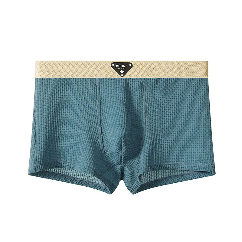 Men’s Ice Silk Boxer Shorts – Breathable Satin-Like Mesh Summer Underwear, Skin-Friendly Comfort Fit (1–3 Pack)