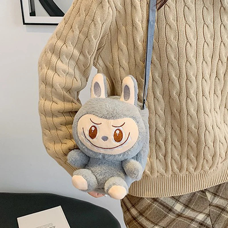 Fashion Cute Plush Doll Crossbody Bag — Multifunctional Phone Pouch & Toy, Versatile Birthday Gift for Girls