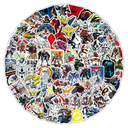 105-Piece Mobile Suit Gundam Stickers - Waterproof Cartoon Graffiti Decals for Laptops, Phones, Water Bottles and Guitars