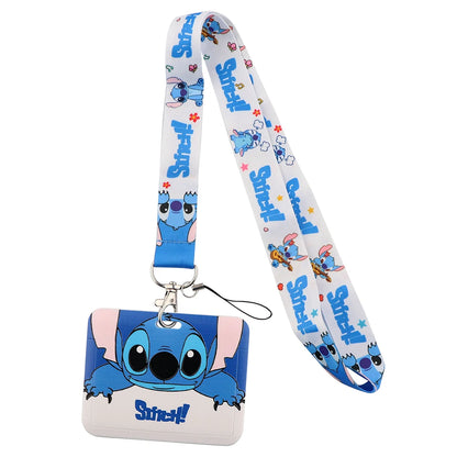 Cute Alien & Angel Cartoon Credential Holder Lanyard for Key, Card Badge & Gym Accessories