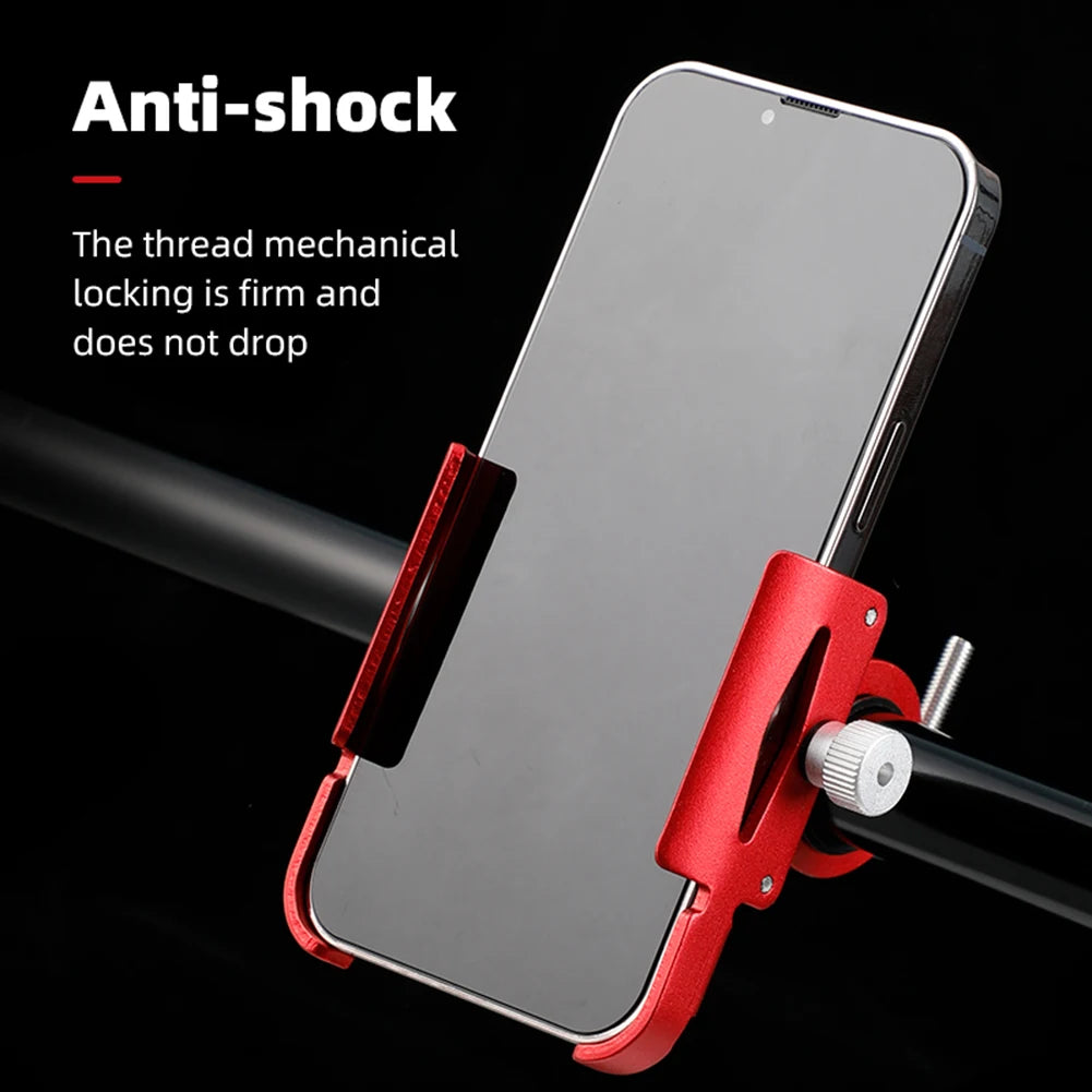 360° Rotatable Aluminum Alloy Bicycle & Motorcycle Phone Holder – MTB Bike GPS Handlebar Mount Stand