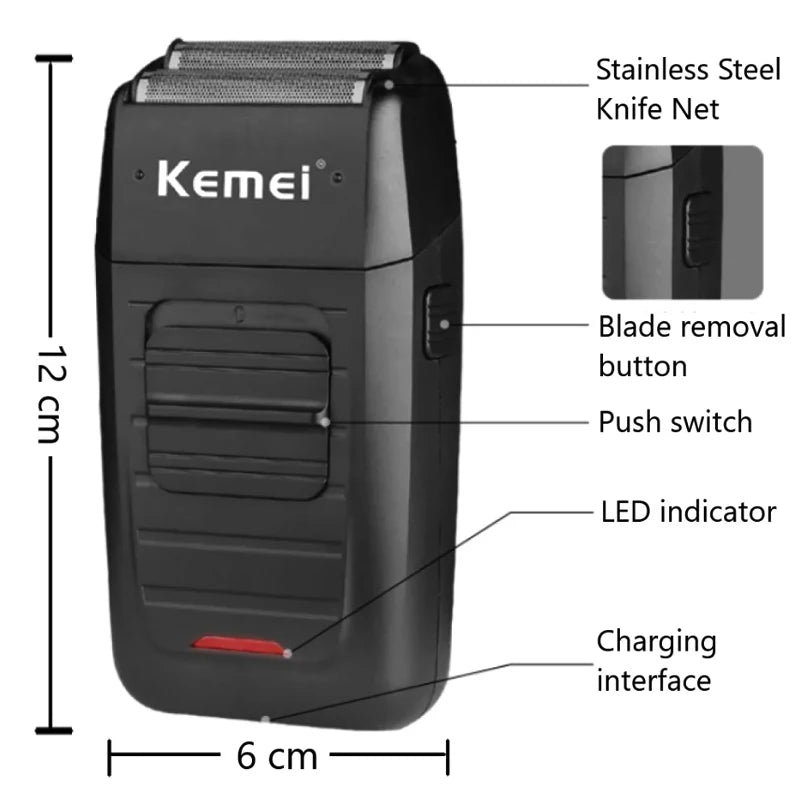 Kemei Hair Clipper Kit — Electric Trimmer & Shaver for Men, KM-2290/2293/1102