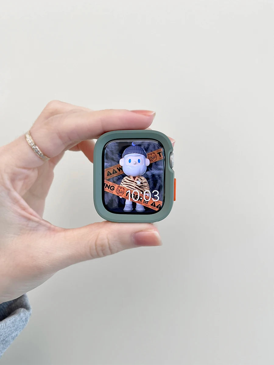 Candy Silicone Apple Watch Case & Strap - Protective Band Cover for Series 11 10 9 8 7 SE 6 5 4 Ultra 49mm 45mm 41mm 44mm 40mm