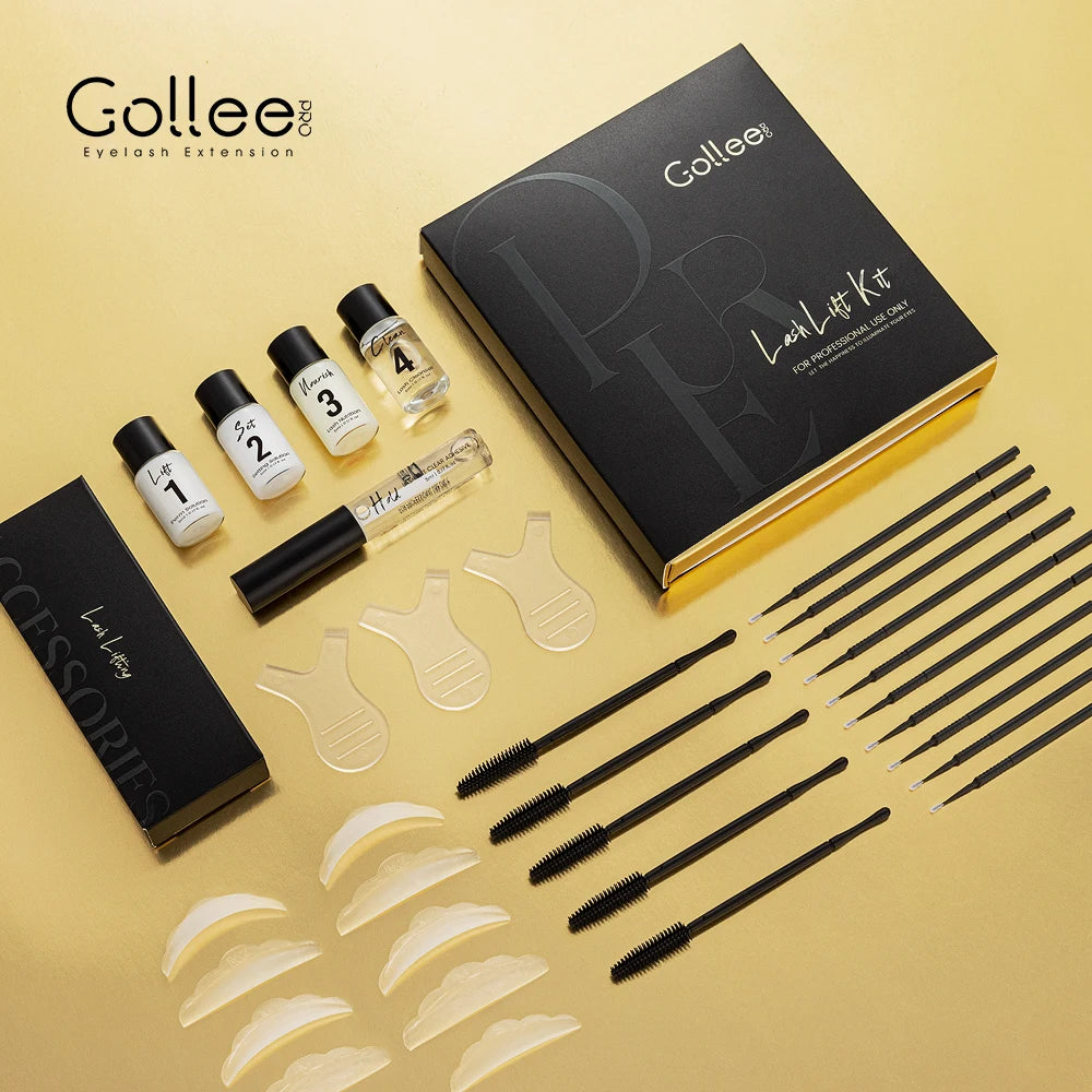 Gollee Eyelash Lifting Perm Kit – Original Lash Lift Set for 4-6 Weeks Retention, Eyelash Curler & Treatment Makeup Set