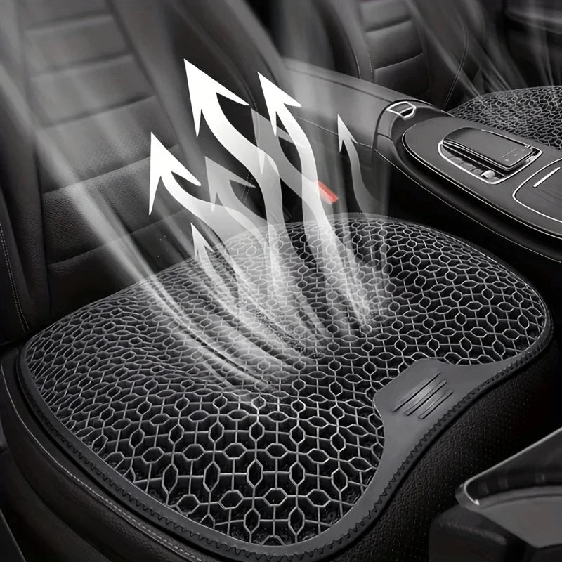 Honeycomb Gel Seat Cushion - Breathable Ergonomic Chair Pad for Car, Office & Home