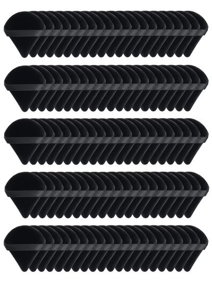 Black Triangle Makeup Puff - Soft Velvet Facial Sponge for Foundation Blending and Cosmetic Application